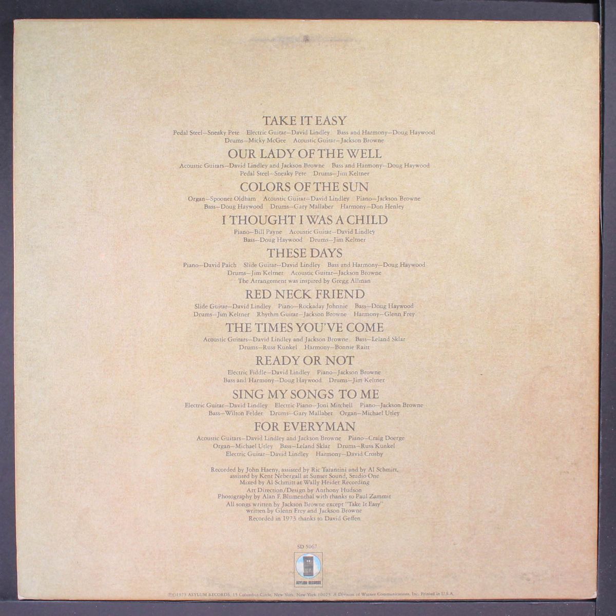 for everyman by JACKSON BROWNE