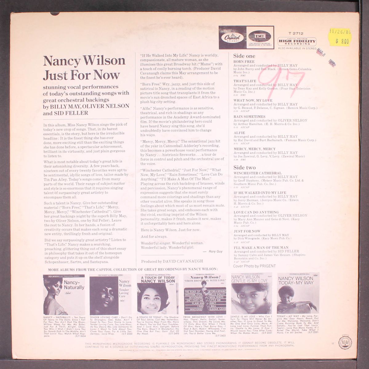 just for now by NANCY WILSON