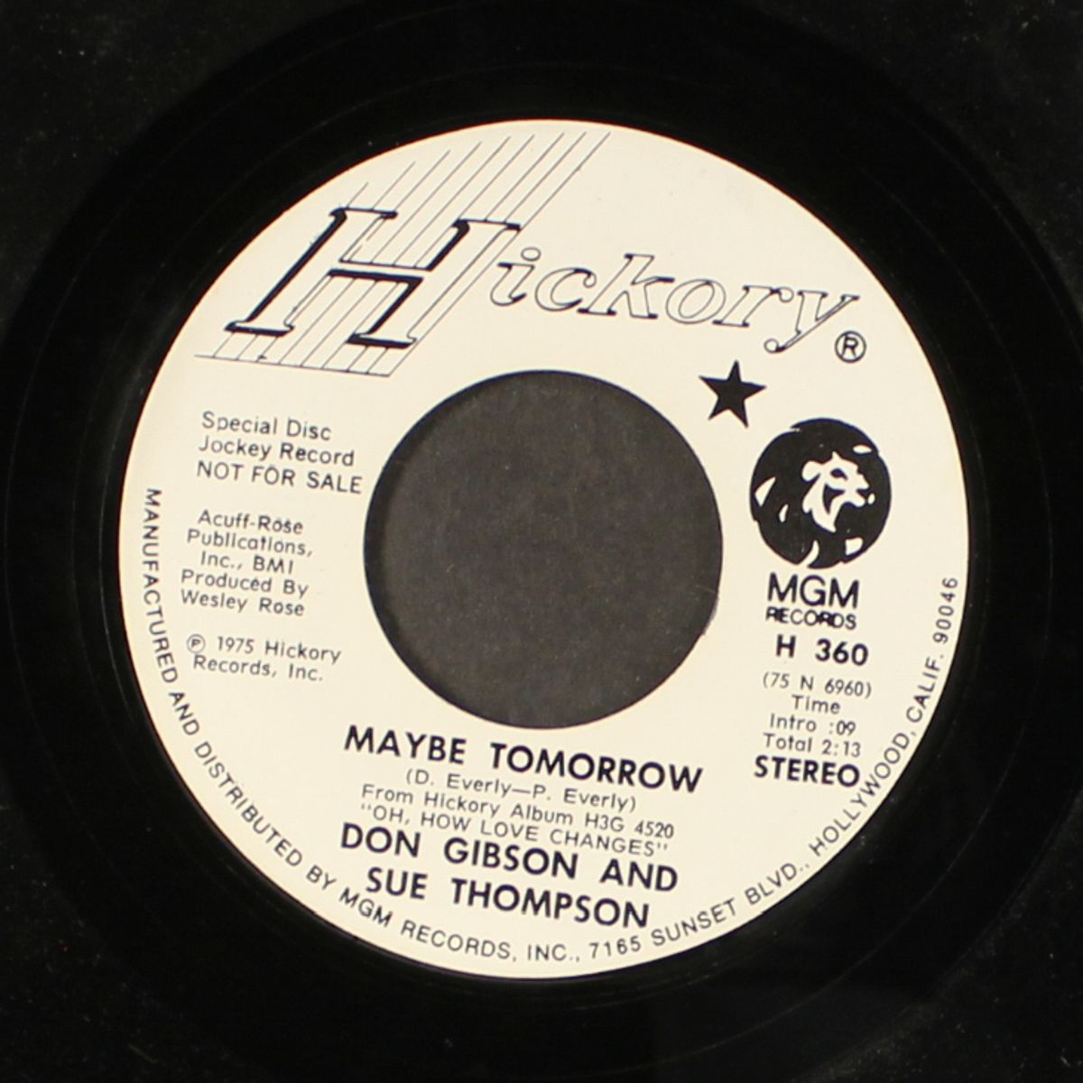 i can't tell my heart that / maybe tomorrow by DON GIBSON & SUE THOMPSON