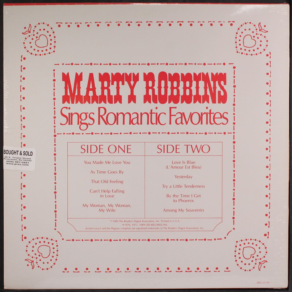 sings romantic favorites by MARTY ROBBINS