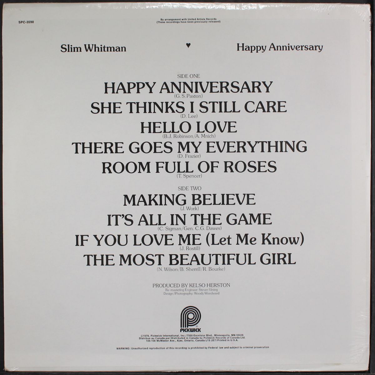 happy anniversary by SLIM WHITMAN