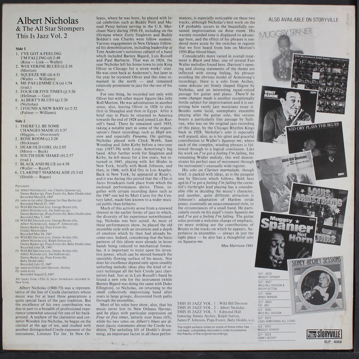 this is jazz vol. 2 by ALBERT NICHOLAS