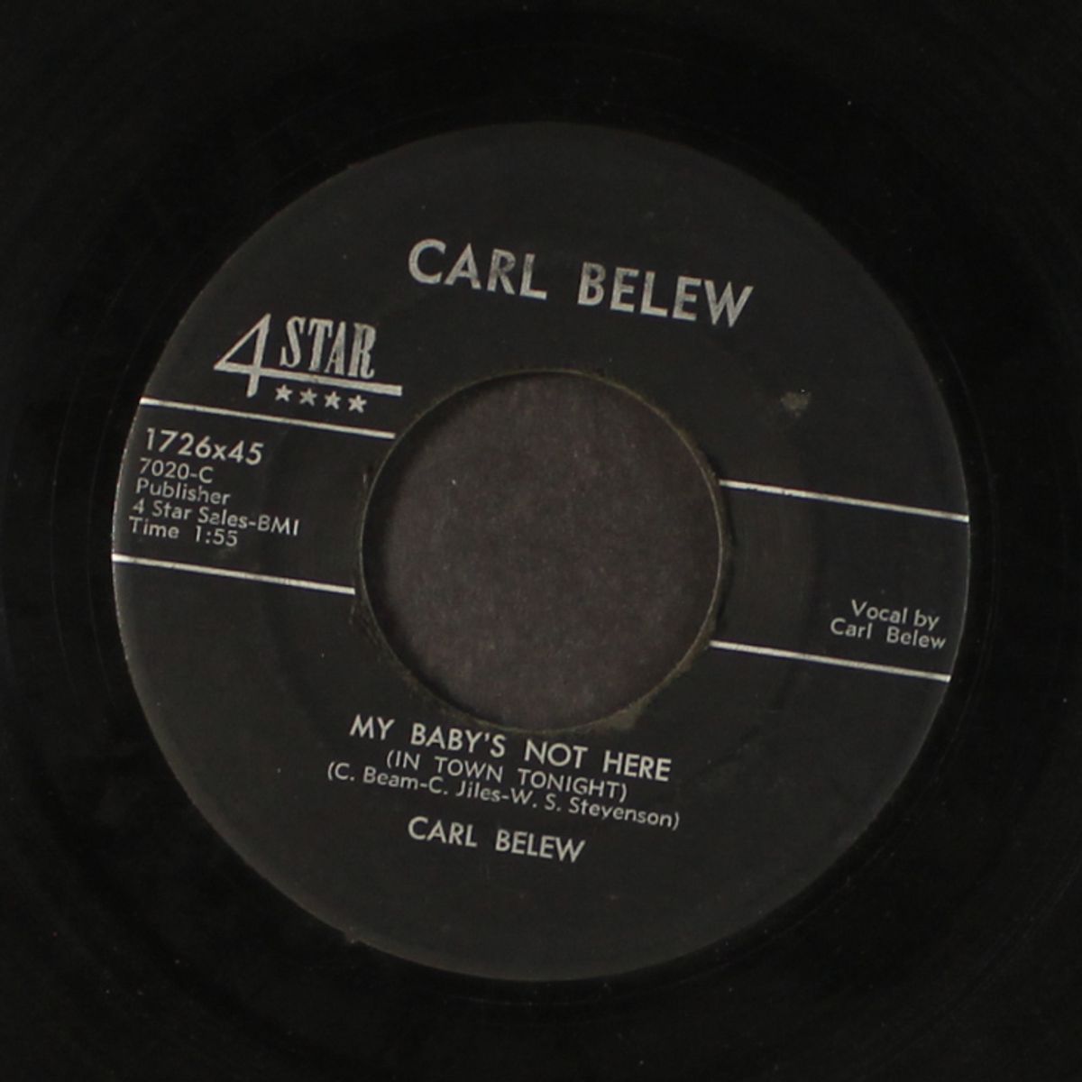 no love tonight / my baby's not there by CARL BELEW