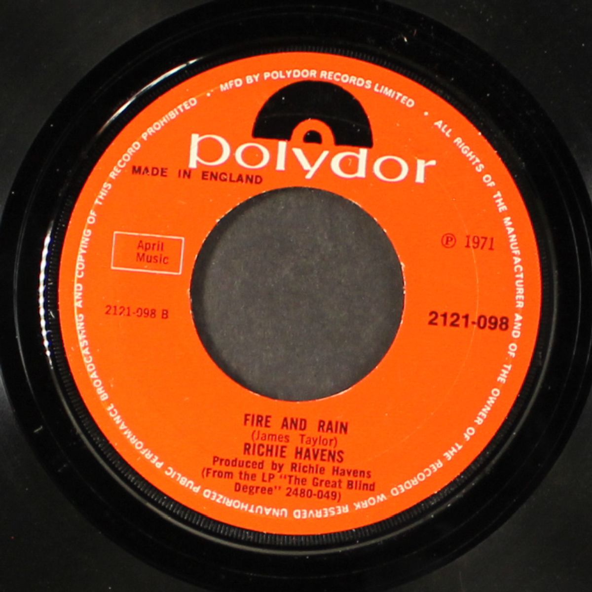 what about me / fire and rain by RICHIE HAVENS