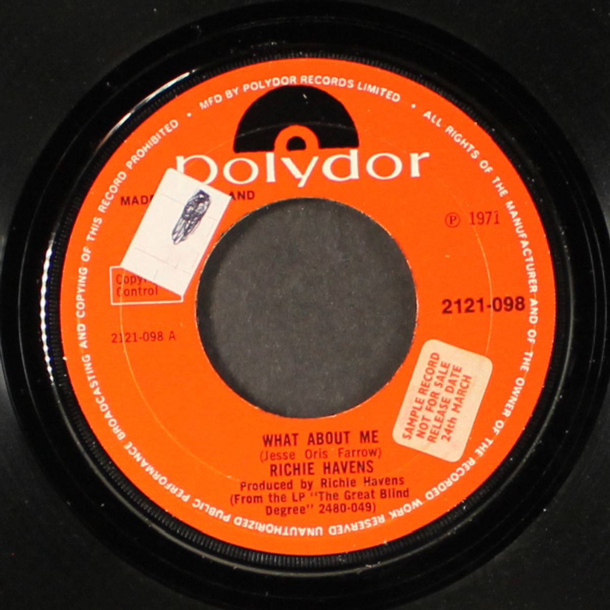 what about me / fire and rain by RICHIE HAVENS