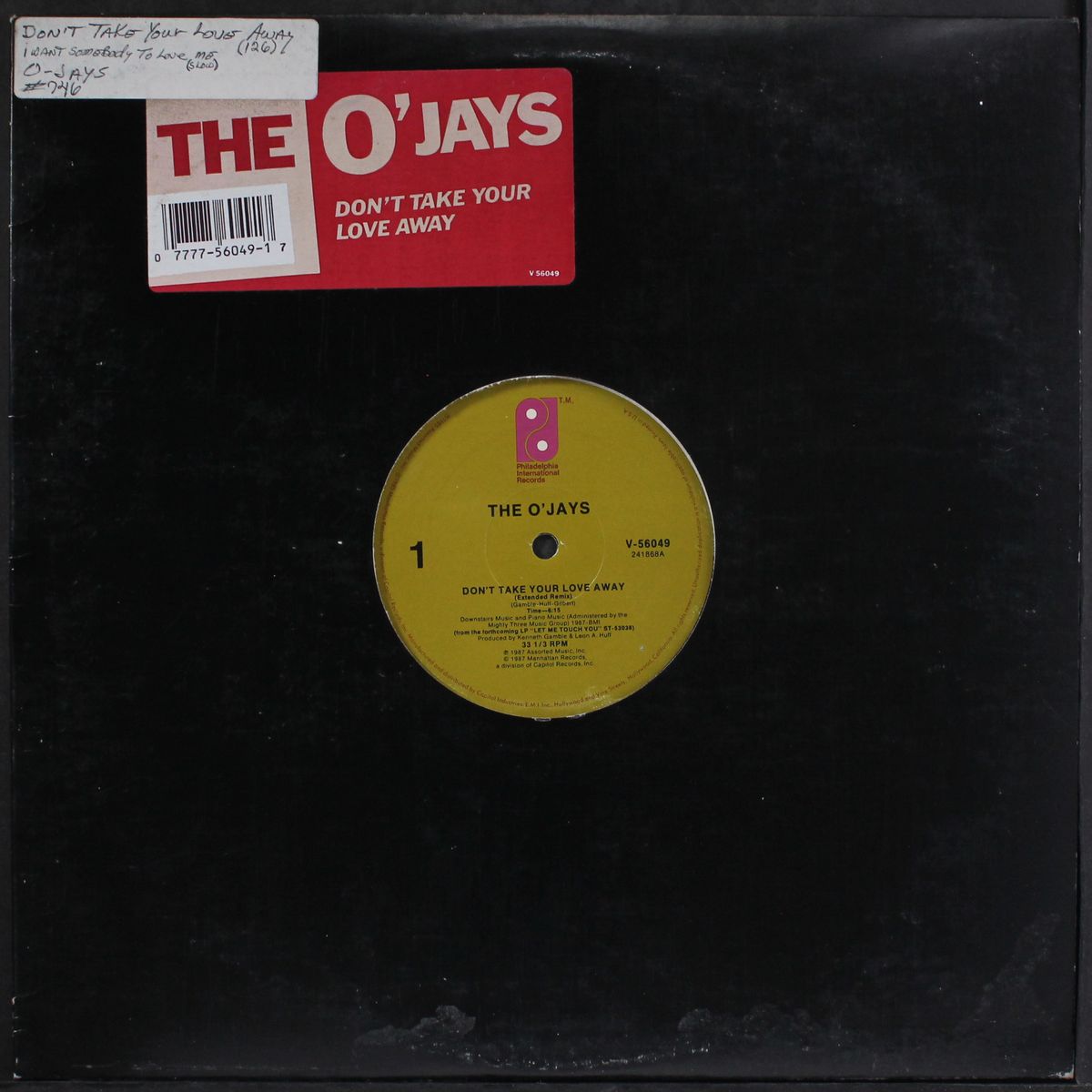 don't take your love away by O'JAYS