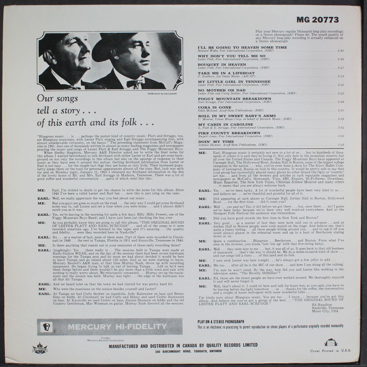 the original sound by FLATT & SCRUGGS