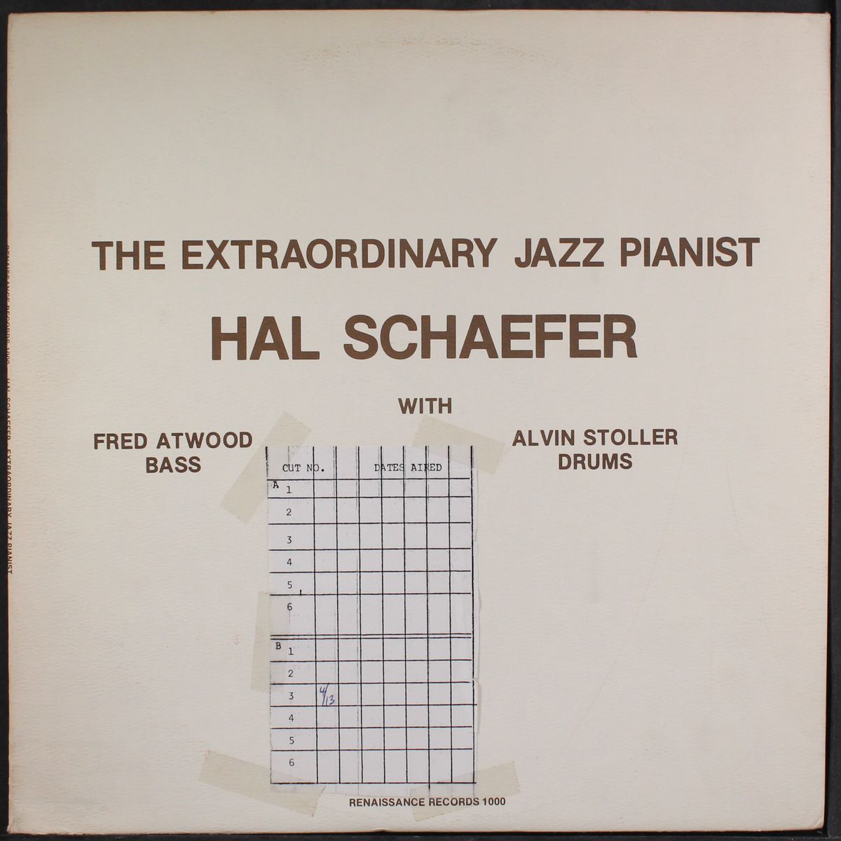 the extraordinary jazz pianist by HAL SCHAEFER