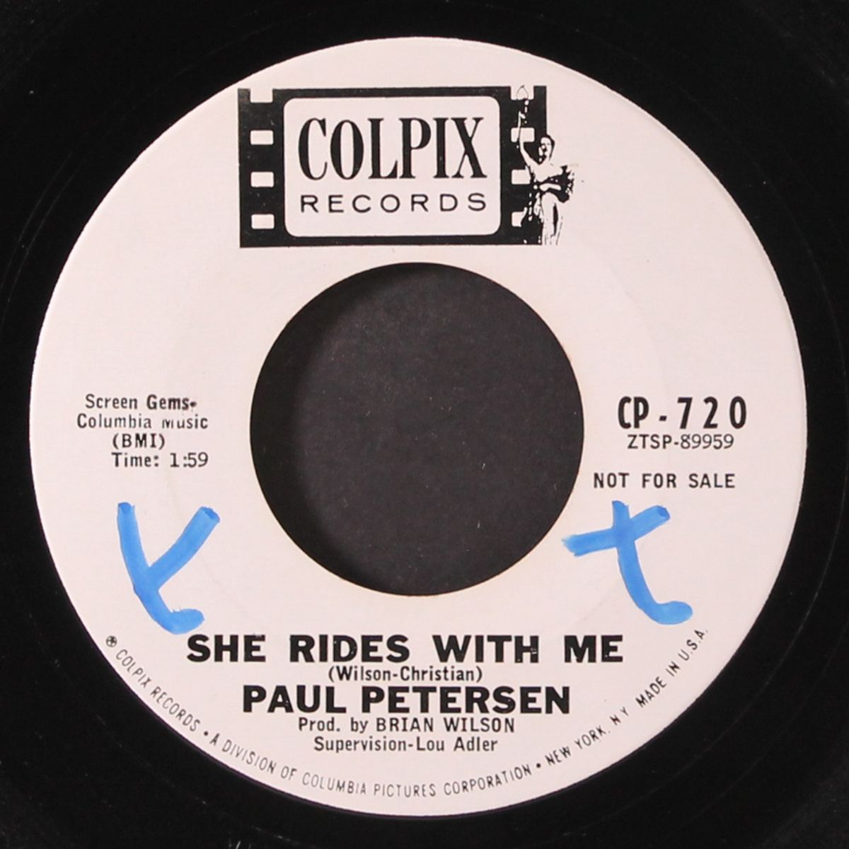 she rides with me / poorest boy in town by PAUL PETERSEN