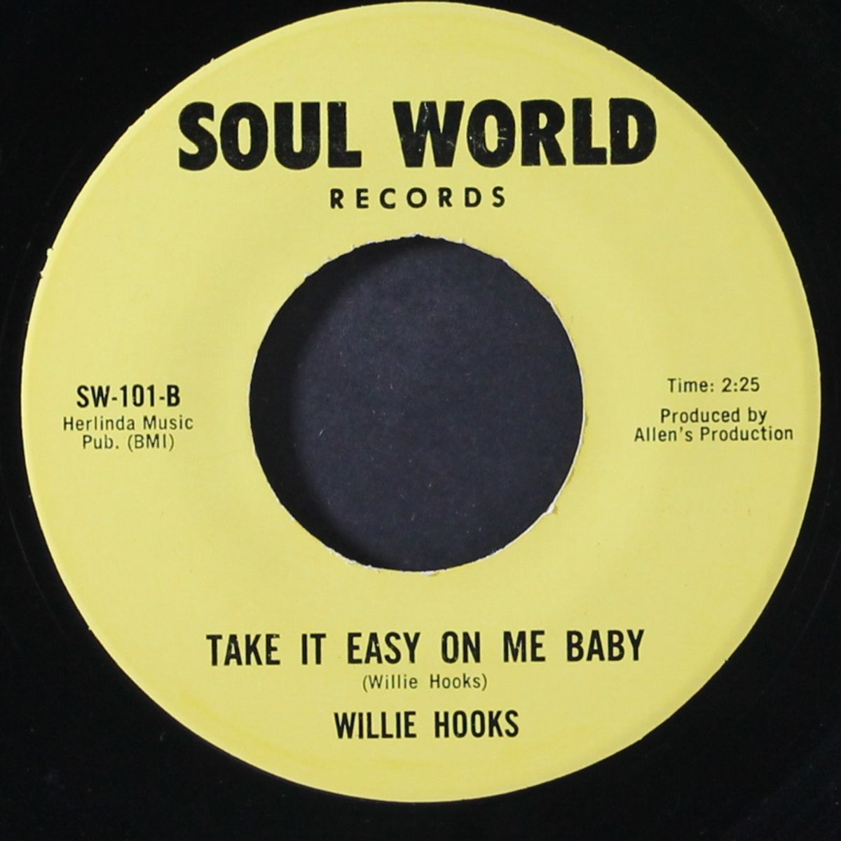 sunshine follows the storm / take it easy on me baby by WILLIE HOOKS