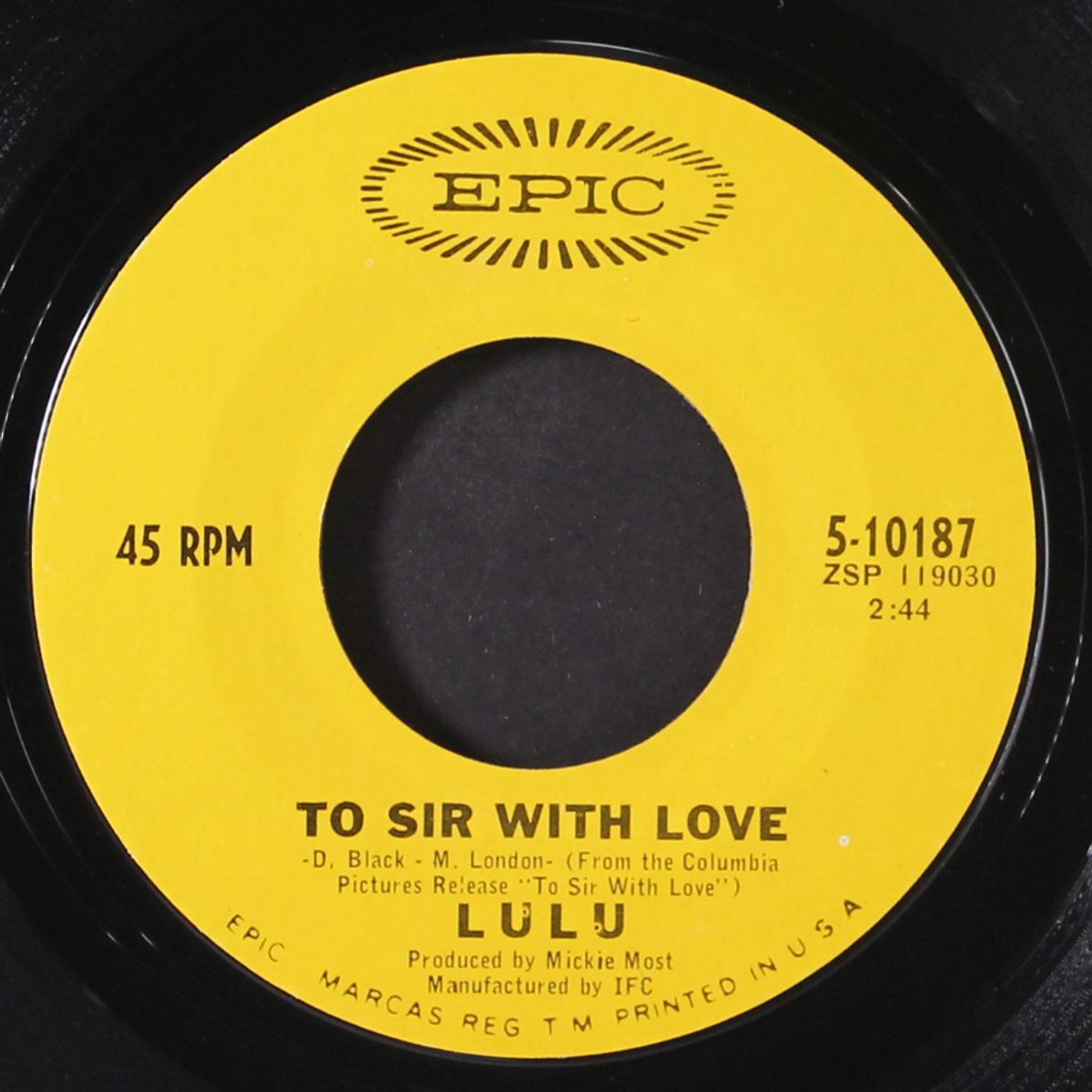 to sir with love / the boat that i row by LULU