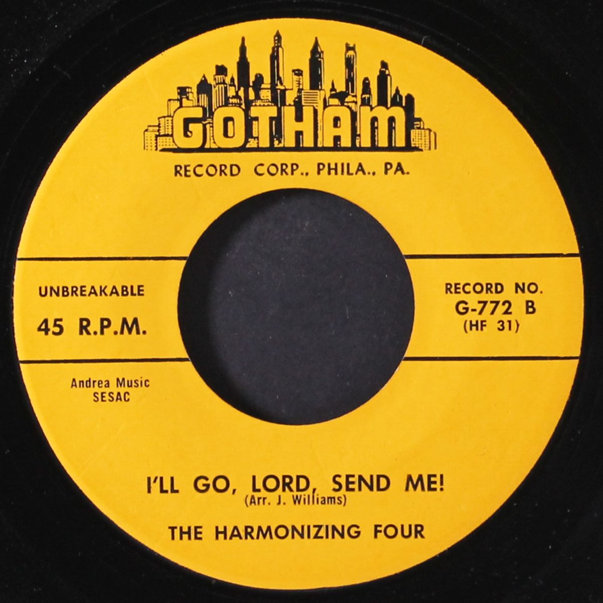 i shall not be moved / i'll go, lord, send me by HARMONIZING FOUR
