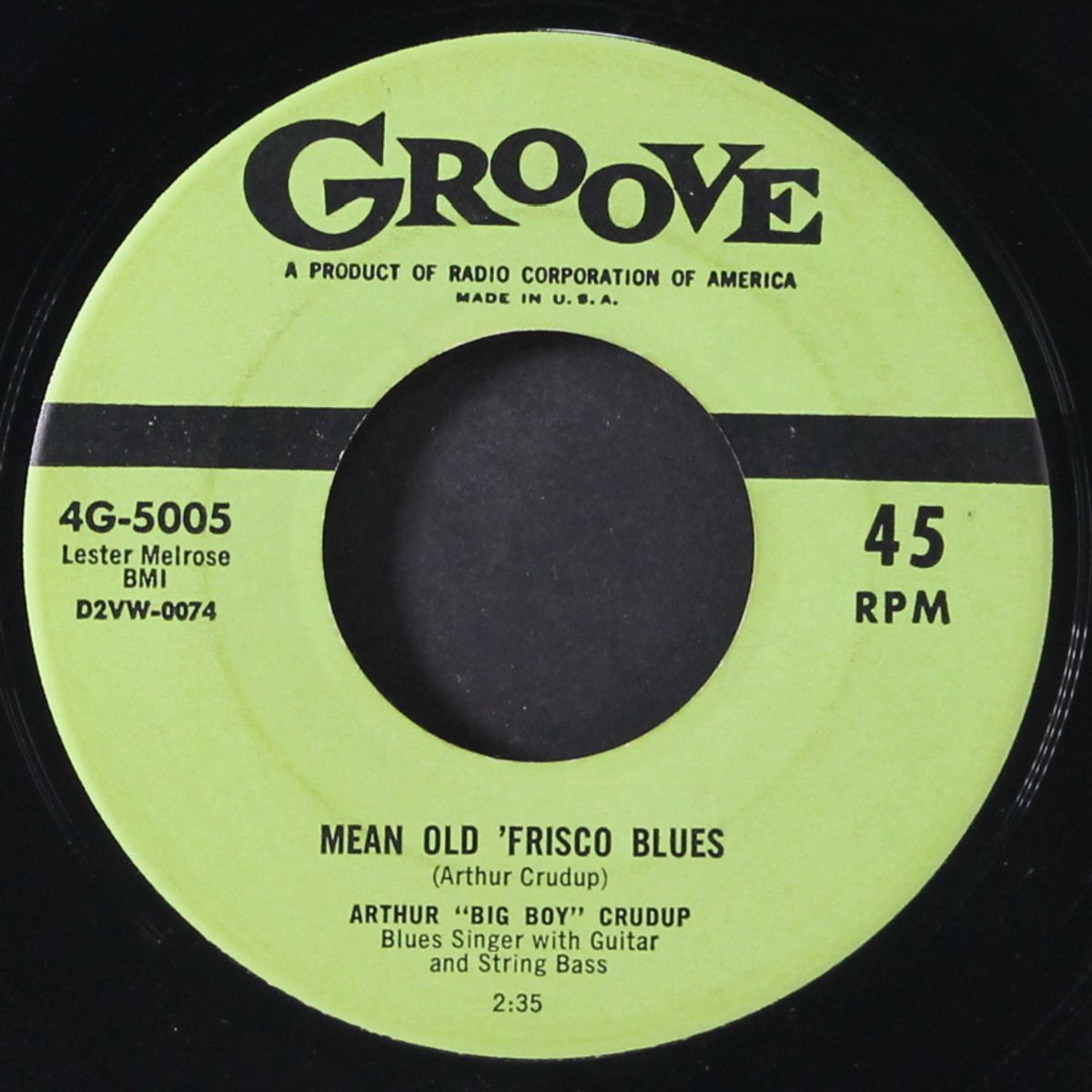mean old 'frisco blues / rock me mama by ARTHUR CRUDUP