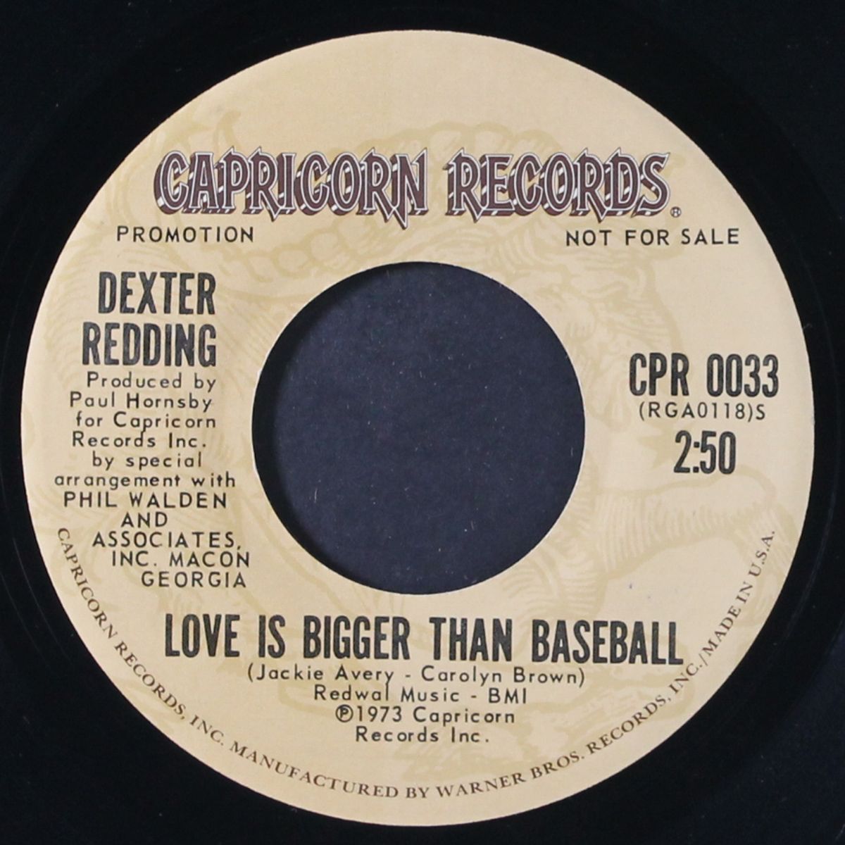 love is bigger than baseball / mono by DEXTER REDDING