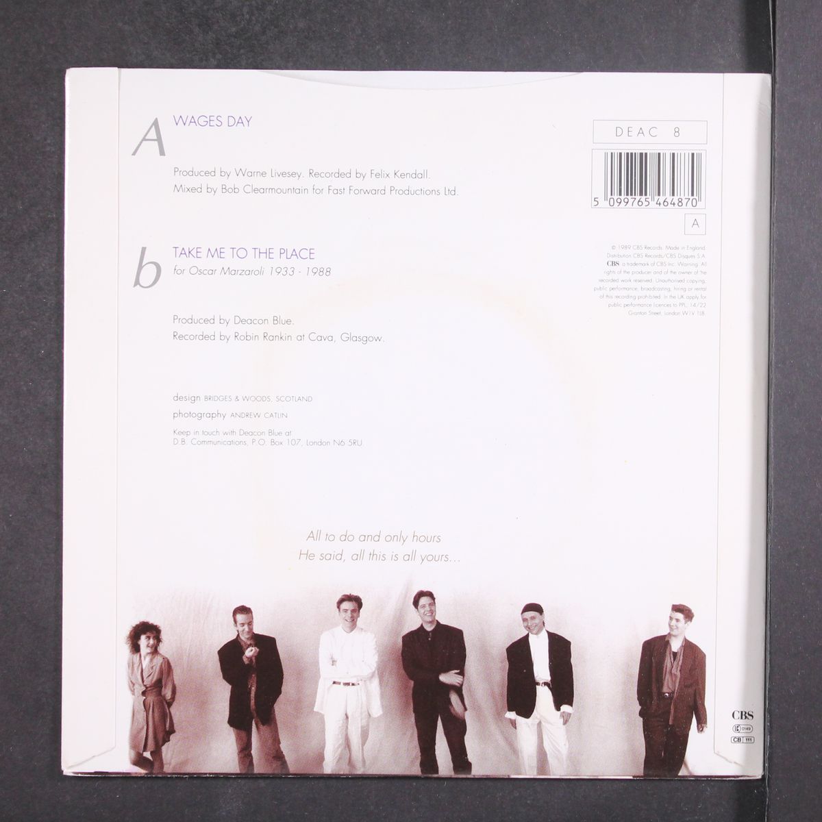 wages day by DEACON BLUE