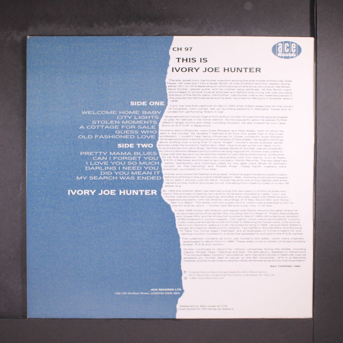 this is ivory joe hunter by IVORY JOE HUNTER