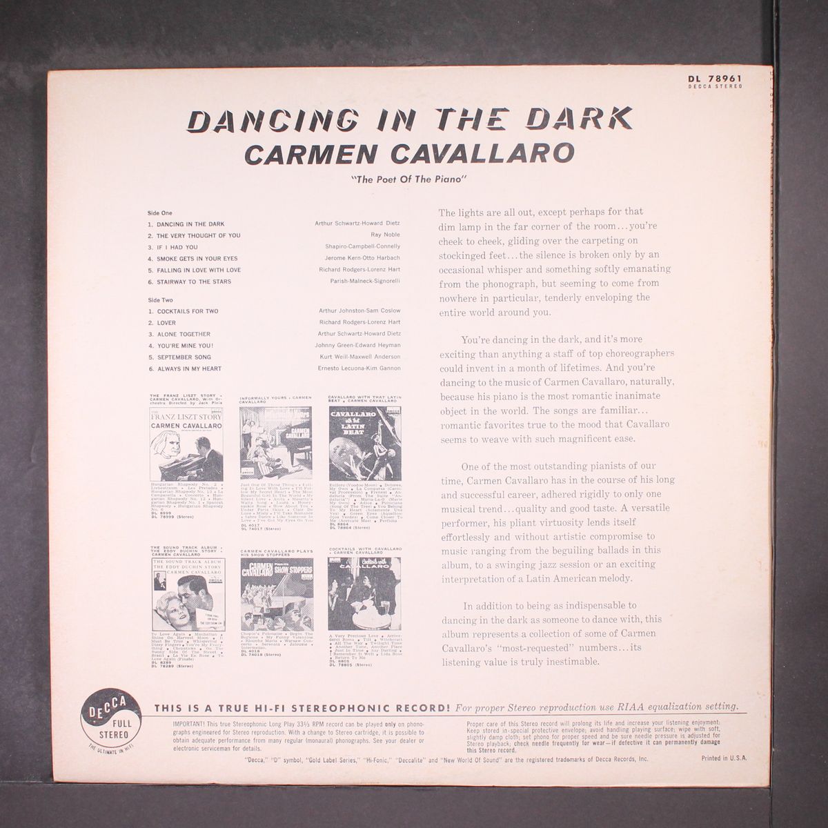 dancing in the dark by CARMEN CAVALLARO