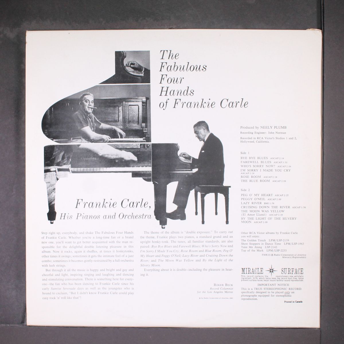 the fabulous four hands by FRANKIE CARLE