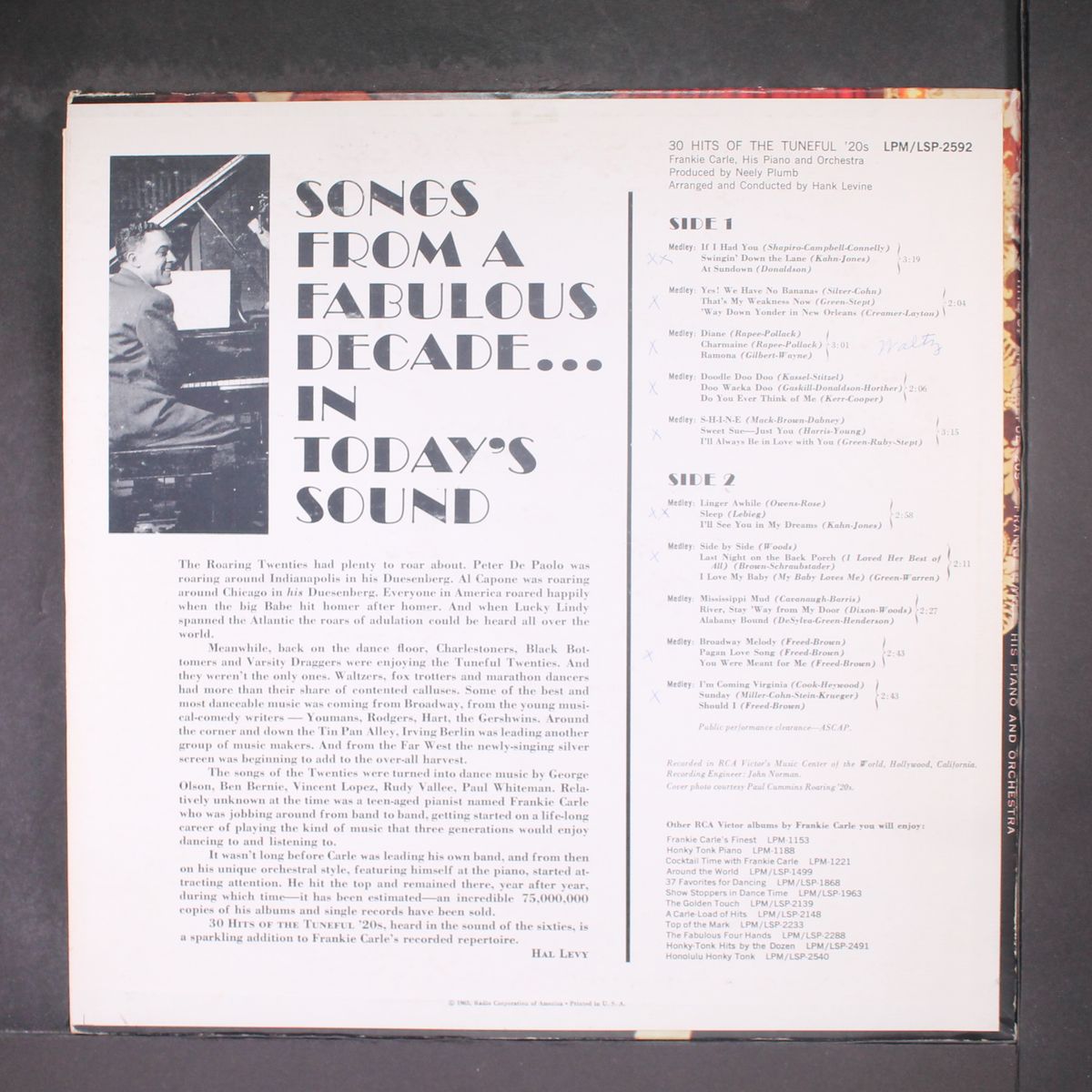 30 hits of the tuneful '20's by FRANKIE CARLE
