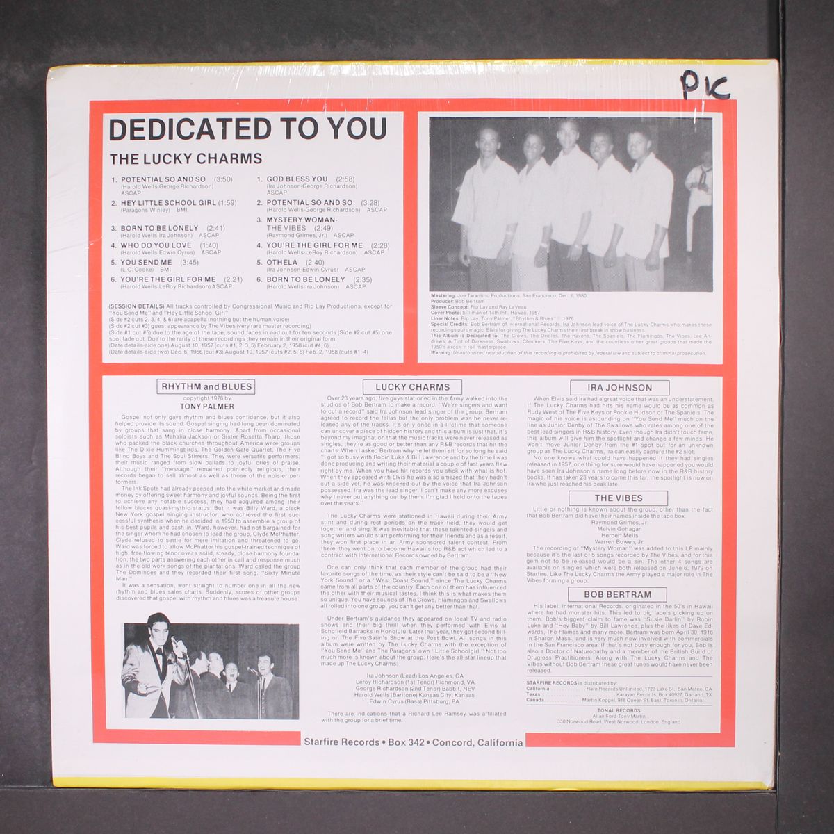 dedicated to you by LUCKY CHARMS