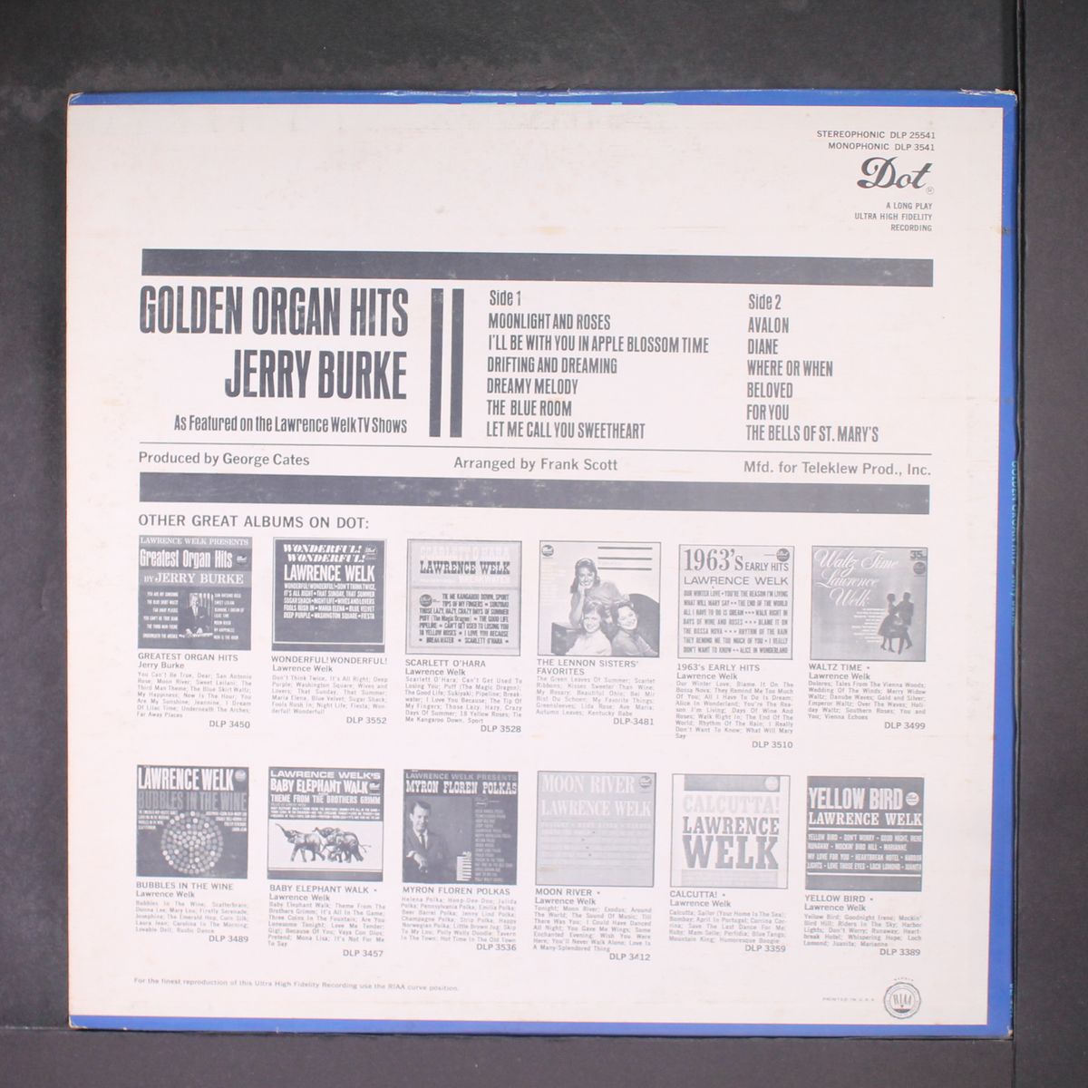 golden organ hits by JERRY BURKE