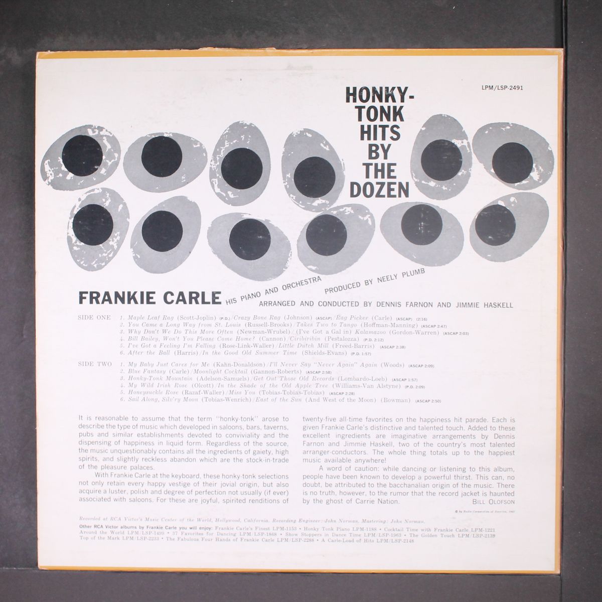 honky-tonk hits by the dozen by FRANKIE CARLE