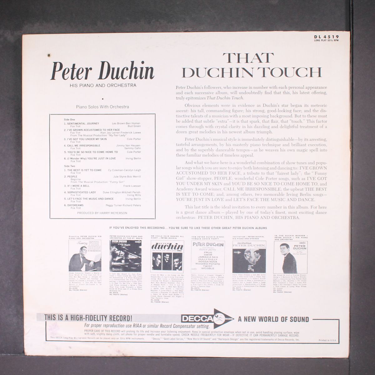 that duchin touch by PETER DUCHIN