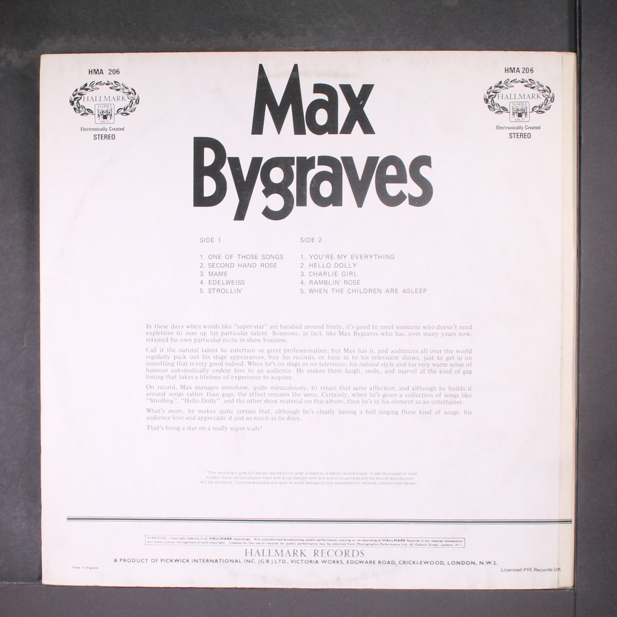 max bygraves by MAX BYGRAVES