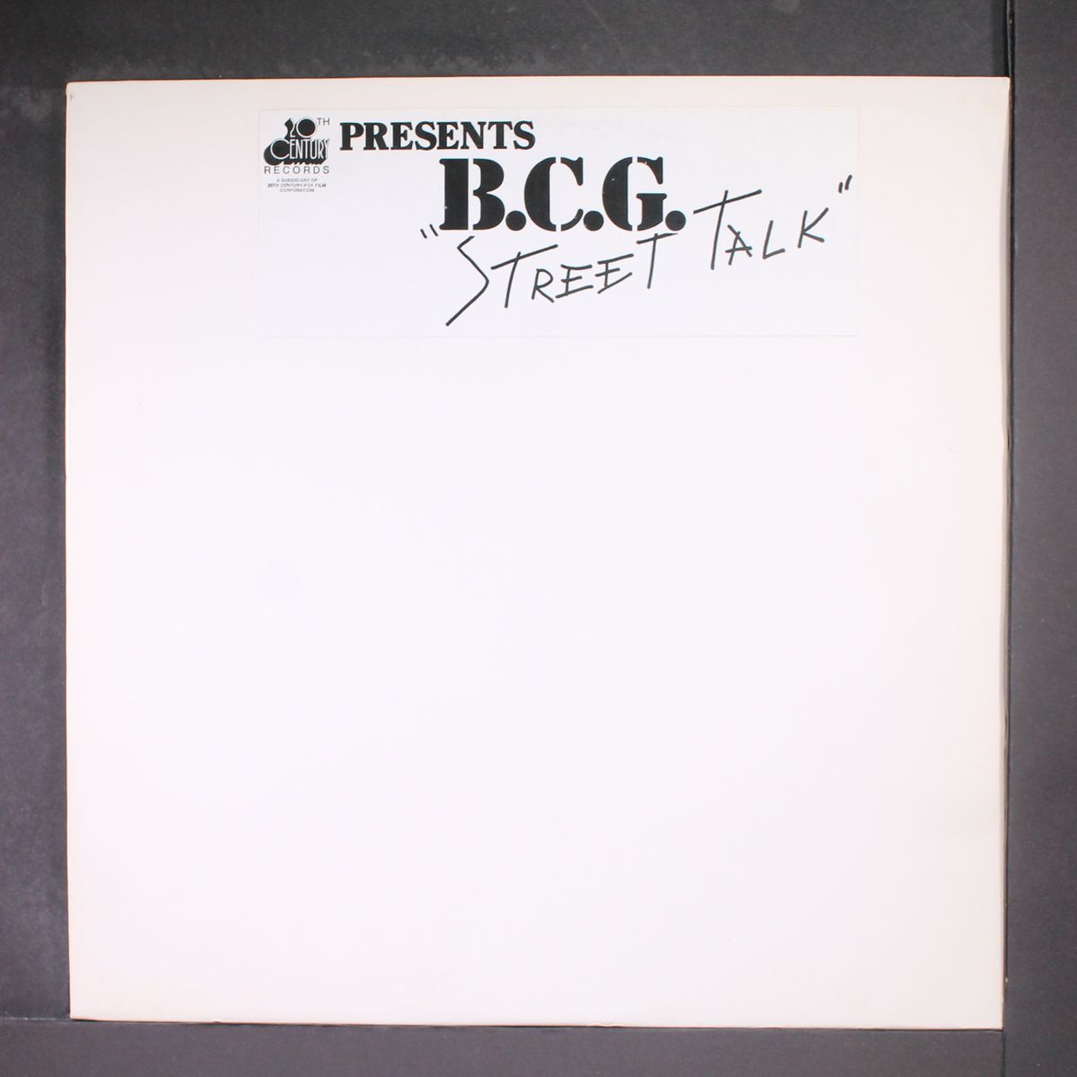 street talk by B.C.G.