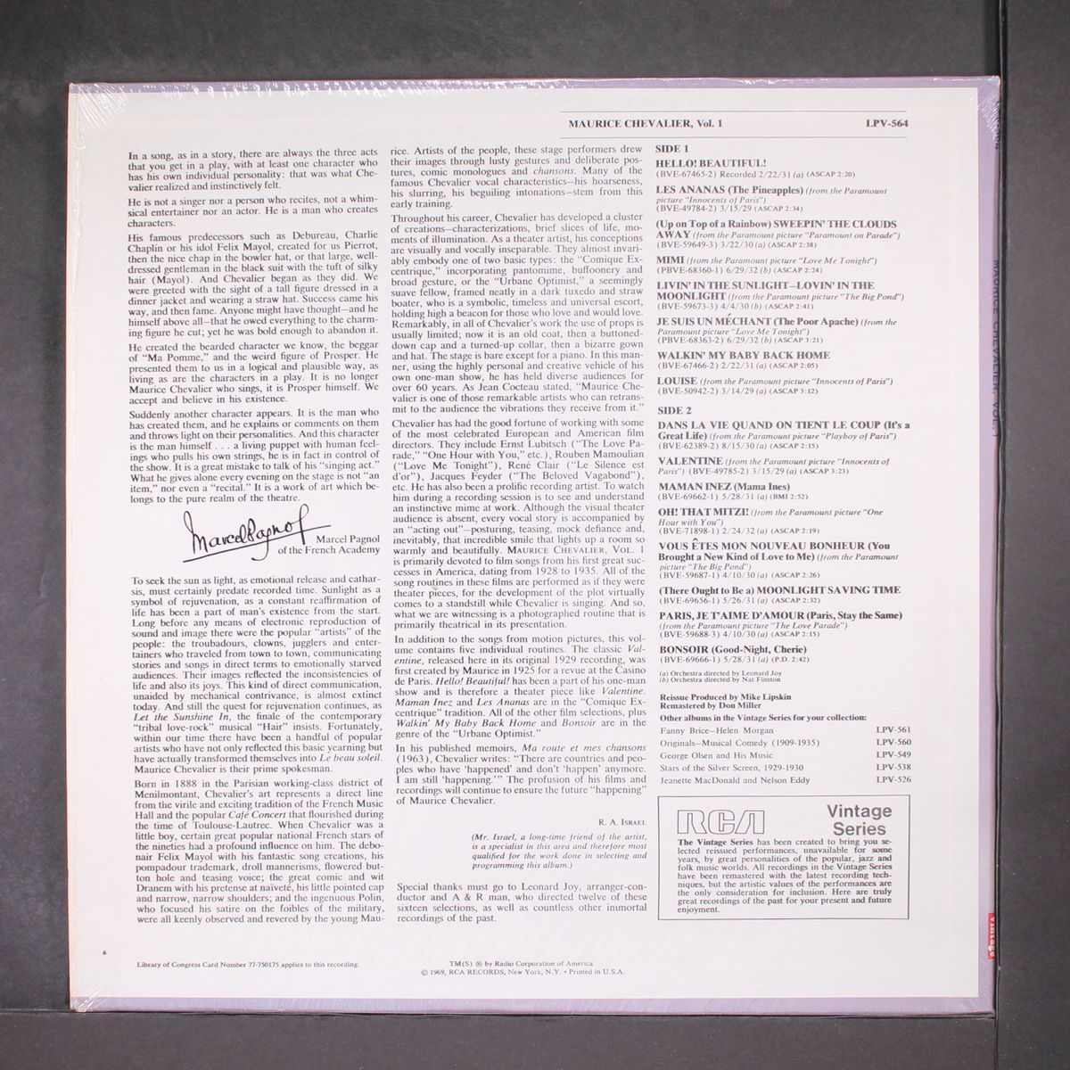 vol. 1 by MAURICE CHEVALIER
