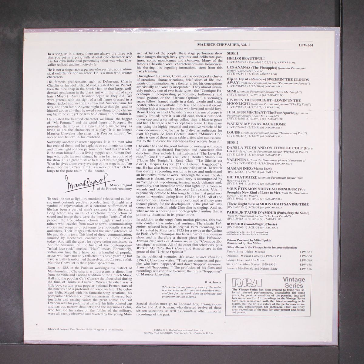 vol. 1 by MAURICE CHEVALIER