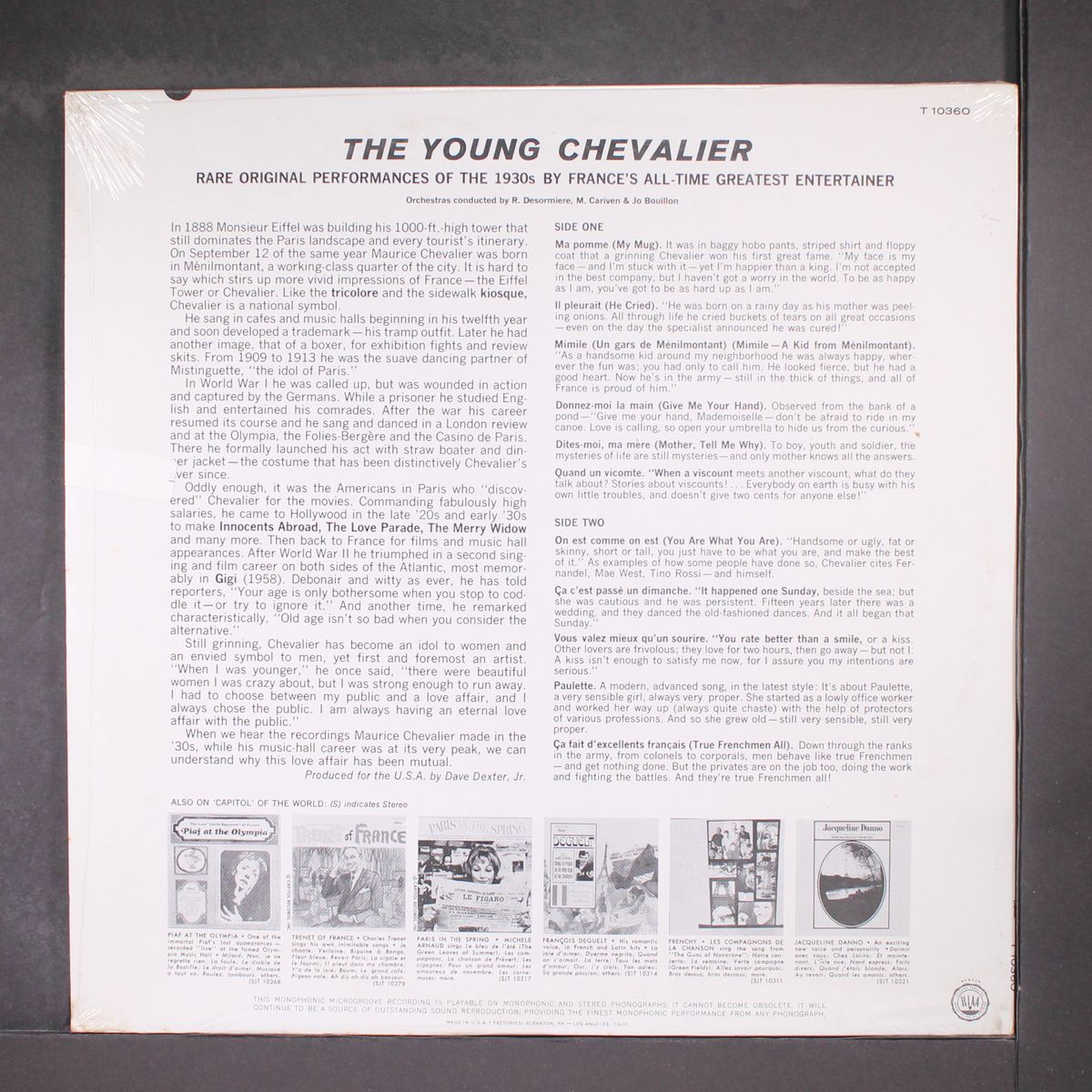 the young chevalier by MAURICE CHEVALIER
