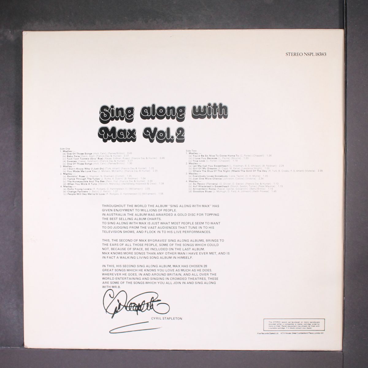 sing along with, vol 2 by MAX BYGRAVES