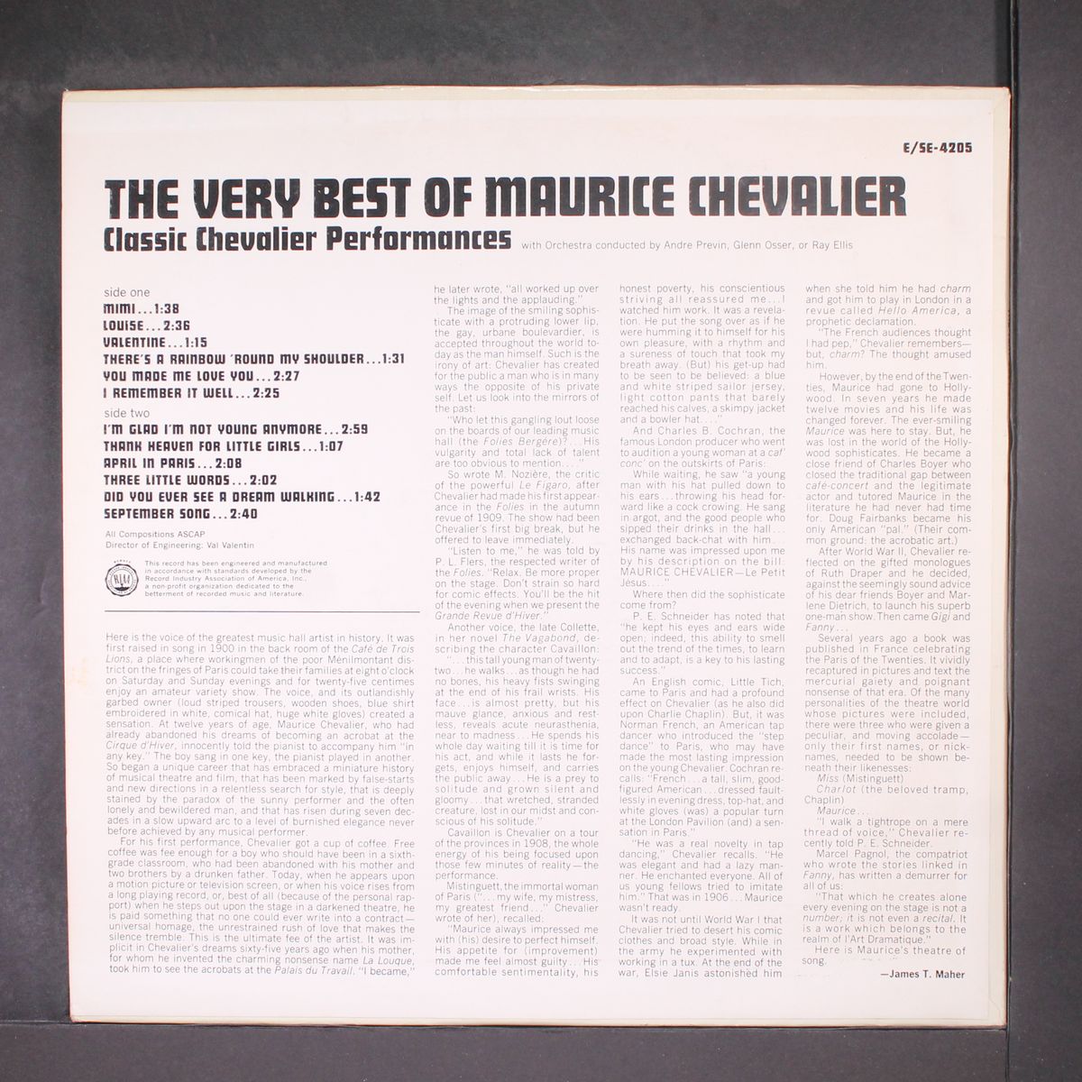 very best of by MAURICE CHEVALIER