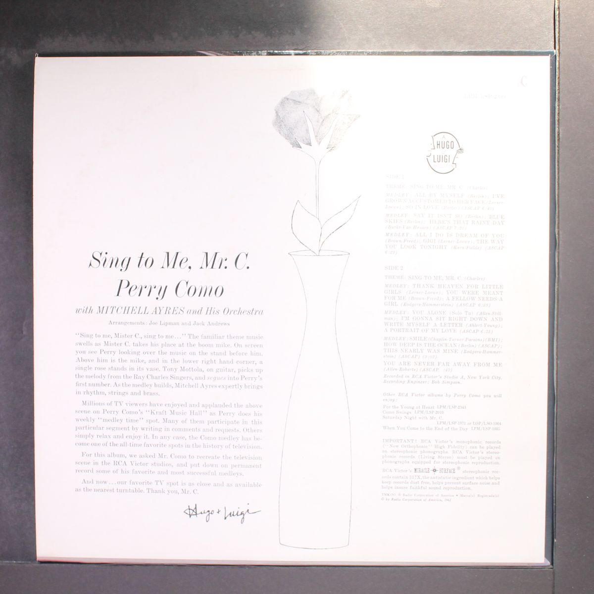 sing to me mr. c. by PERRY COMO