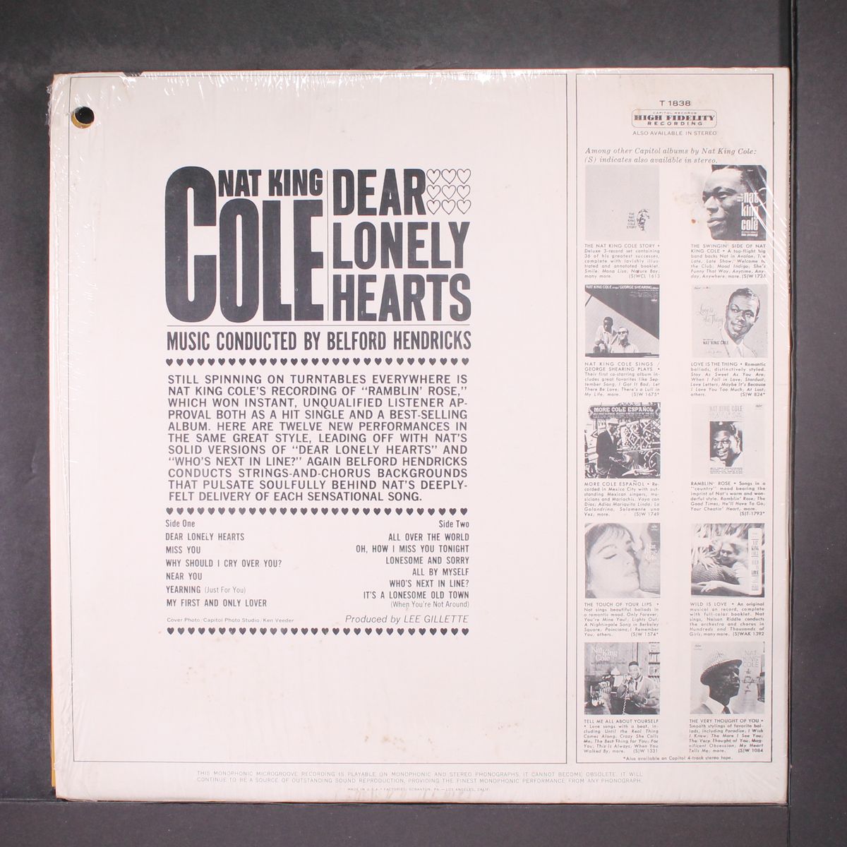 dear lonely hearts by NAT KING COLE