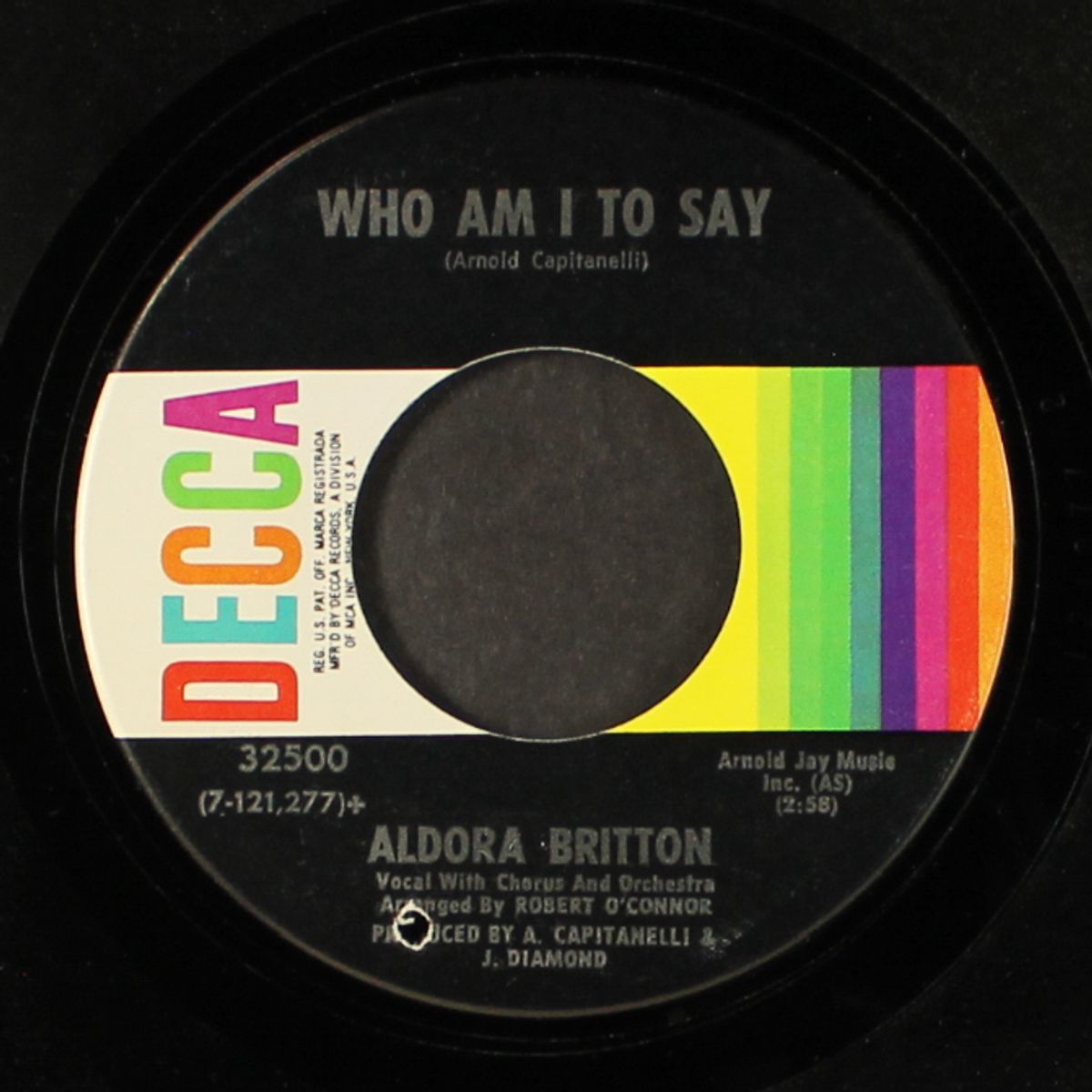 no cookies in my bag / who am i to say by ALDORA BRITTON