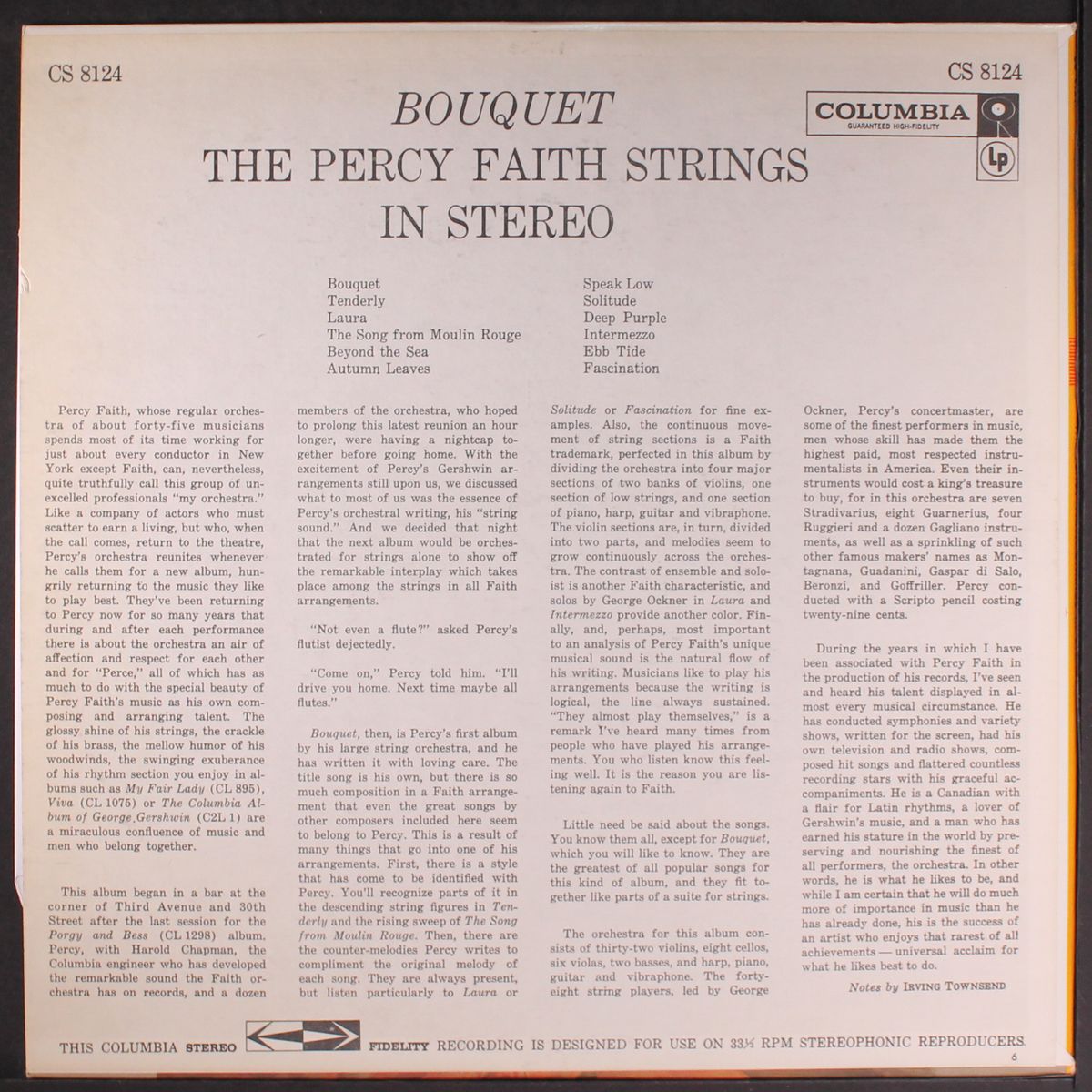 bouquet by PERCY FAITH