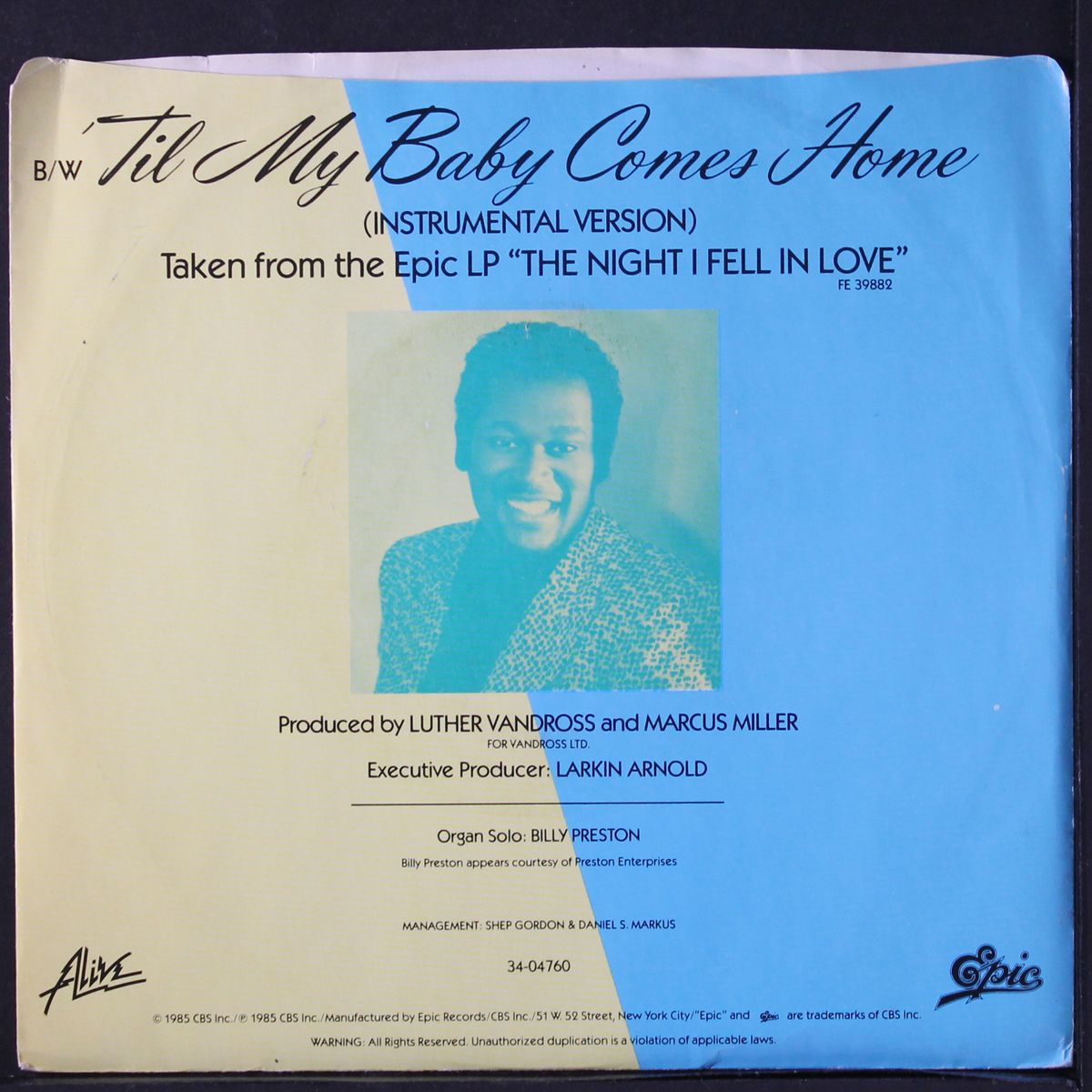 'til my baby comes home / instro by LUTHER VANDROSS