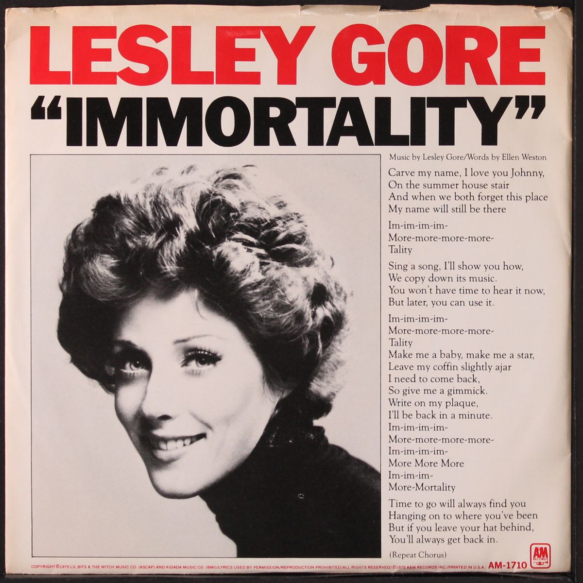 give it to me, sweet thing / immortality by LESLEY GORE