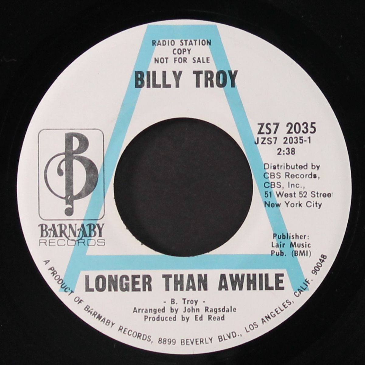 longer than awhile by BILLY TROY