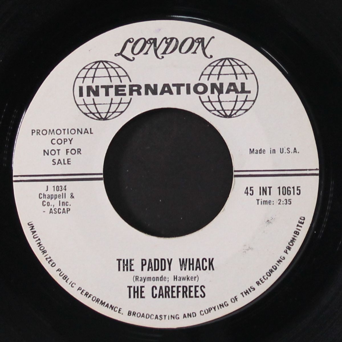 the paddy whack / aren't you glad you're you by CAREFREES