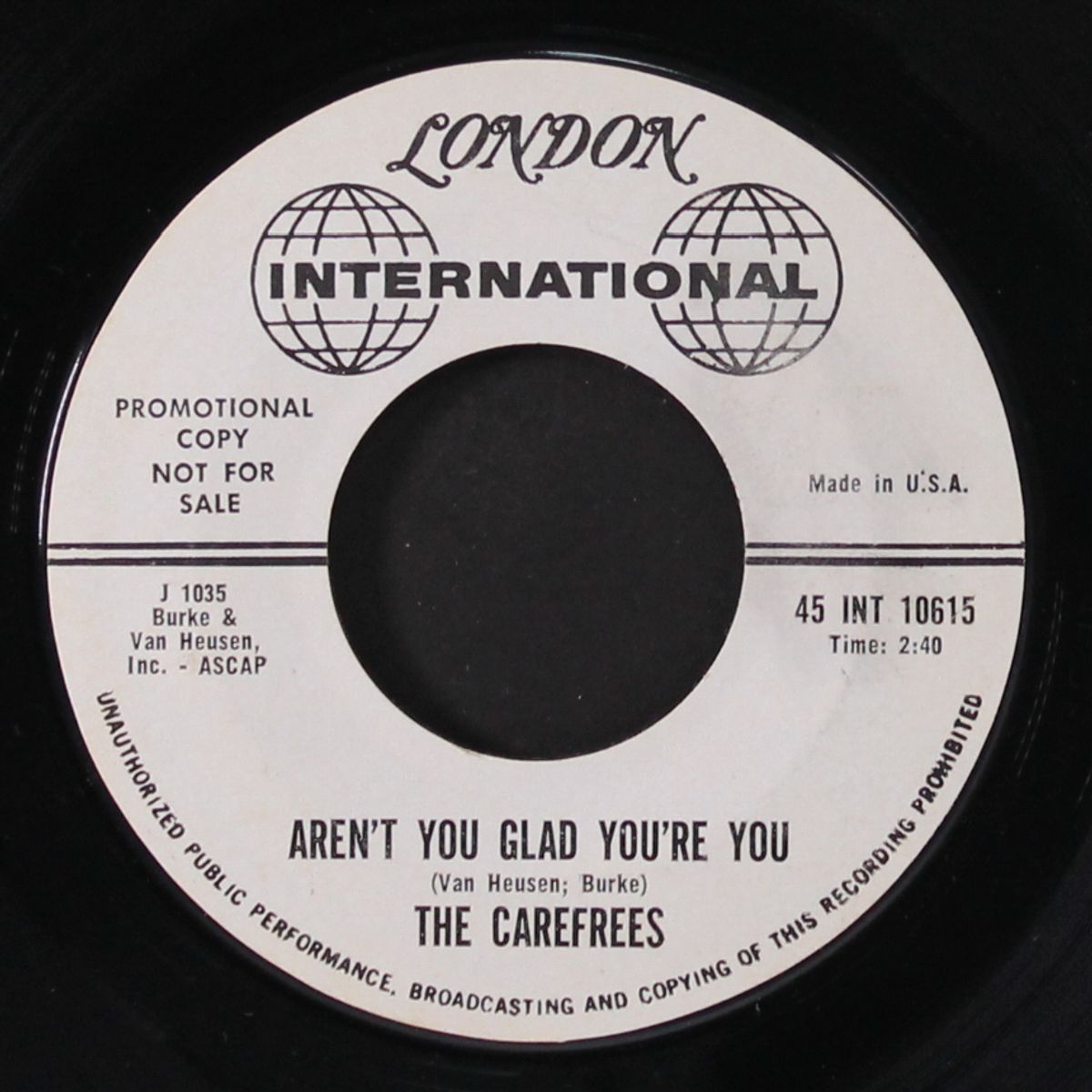 the paddy whack / aren't you glad you're you by CAREFREES