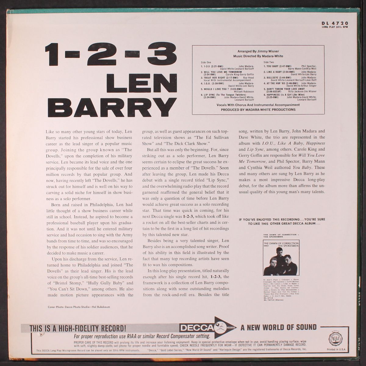 1-2-3 by LEN BARRY