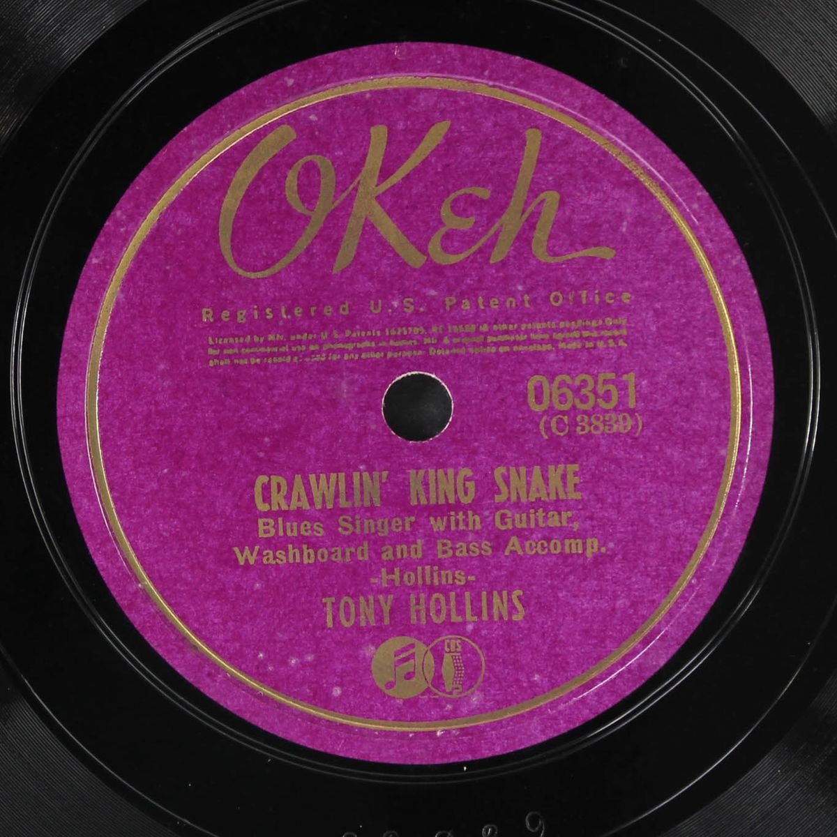 crawlin' king snake / stamp blues by TONY HOLLINS