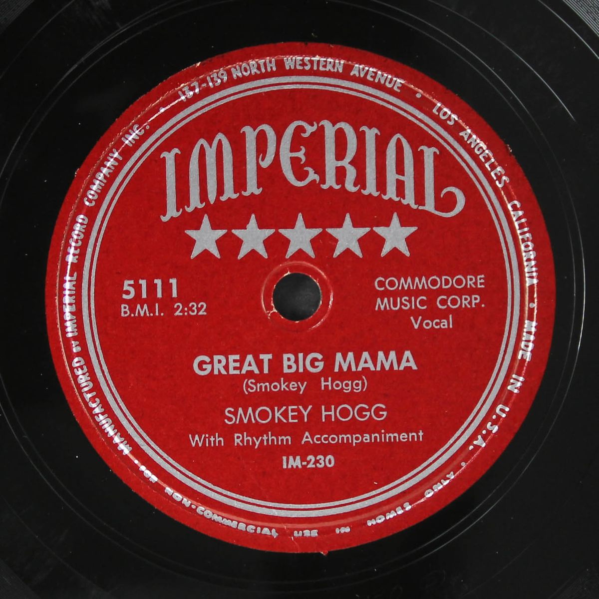 great big mama / key to my door by SMOKEY HOGG