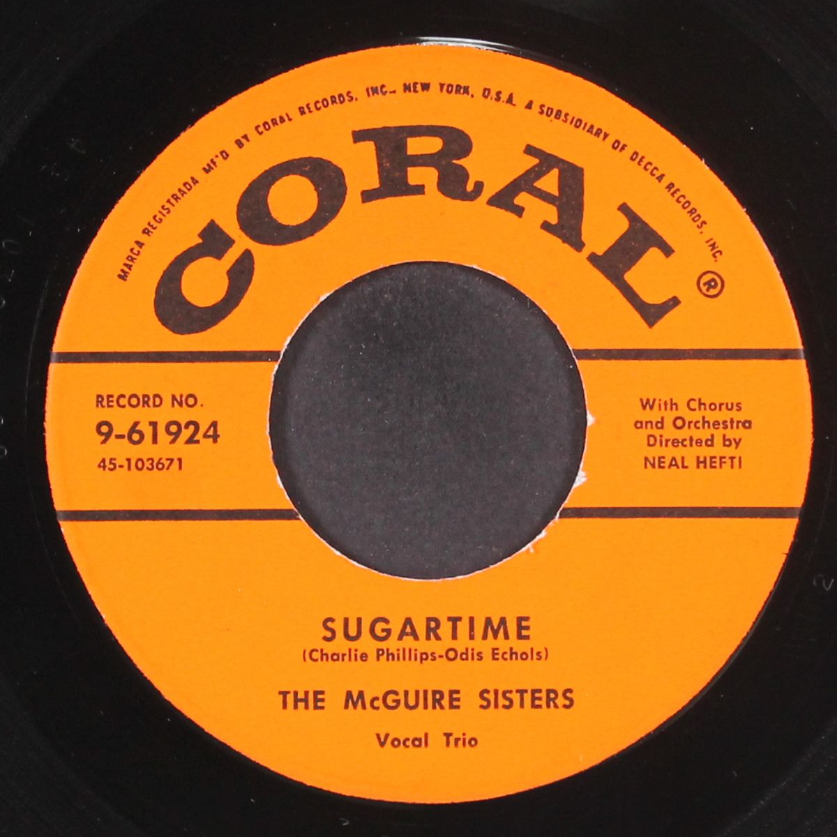 sugartime / banana split by MCGUIRE SISTERS