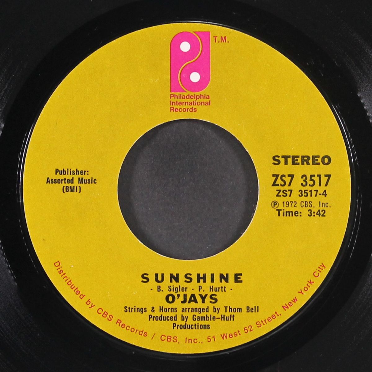 back stabbers / sunshine by O'JAYS