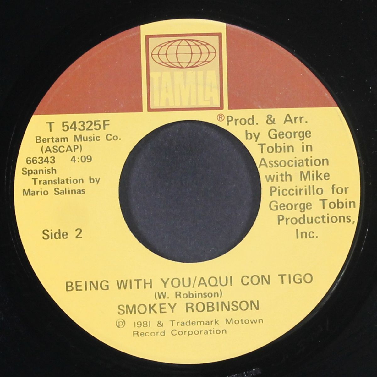aqui con tigo / being with you by SMOKEY ROBINSON