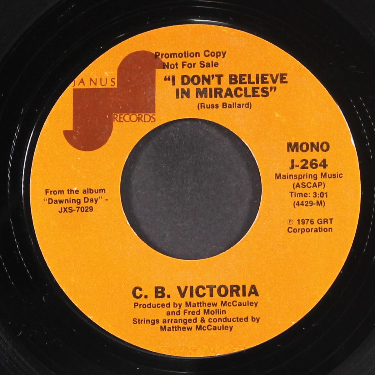i don't believe in miracles / mono by C.B. VICTORIA
